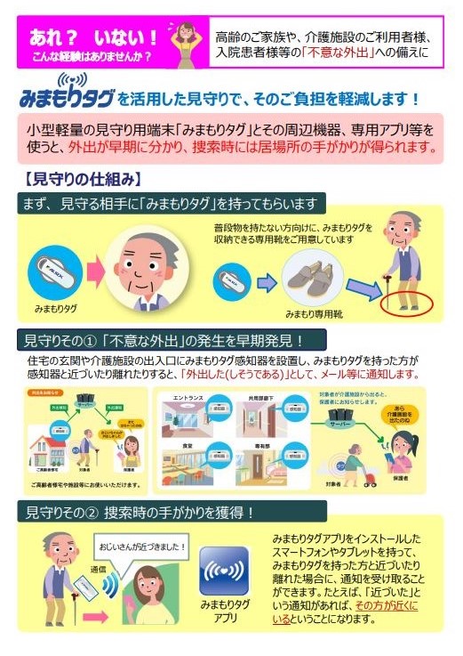 ご高齢者様のご家族向けみまもり小型端末