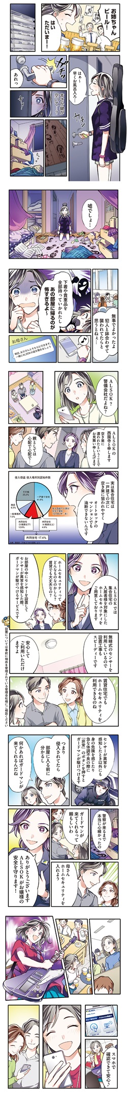 マンガ：第七話「一人暮らしも、ホームセキュリティで安心！」