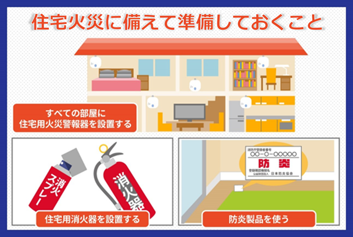 住宅火災に備えて準備しておくこと