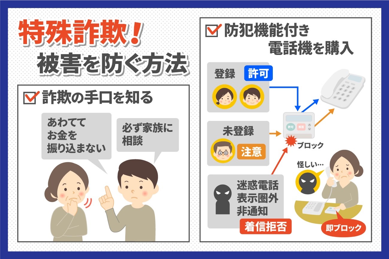 特殊詐欺！被害を防ぐ方法